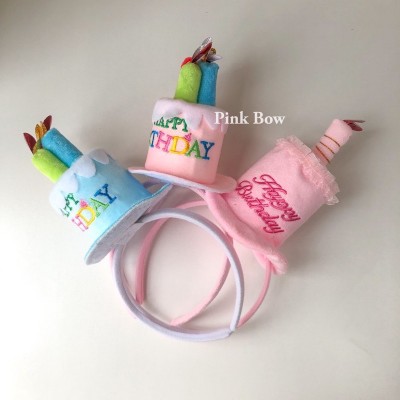 CÀI TÓC BẰNG VẢI HÌNH BÁNH SINH NHẬT