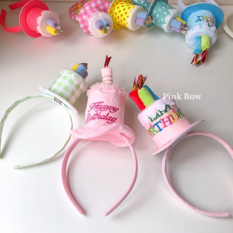 CÀI TÓC BẰNG VẢI HÌNH BÁNH SINH NHẬT